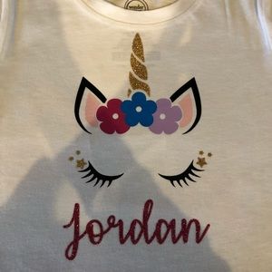 Customized Unicorn vinyl T-shirt or onesie